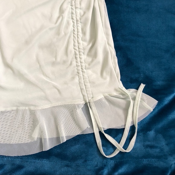 PYT Sage Green Mesh Ruched Bodycon Dress Sz 2 NWT - Picture 4 of 9